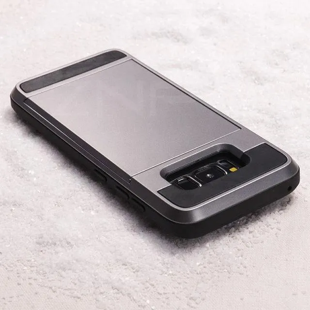 ZNP Armor Slide Kartenhalter-Telefonhülle für Samsung Galaxy S9 S8 Plus S7 S6 Edge Vollständige Abdeckung für Samsung Note 9 8 A3 A5 A7 Hüllen