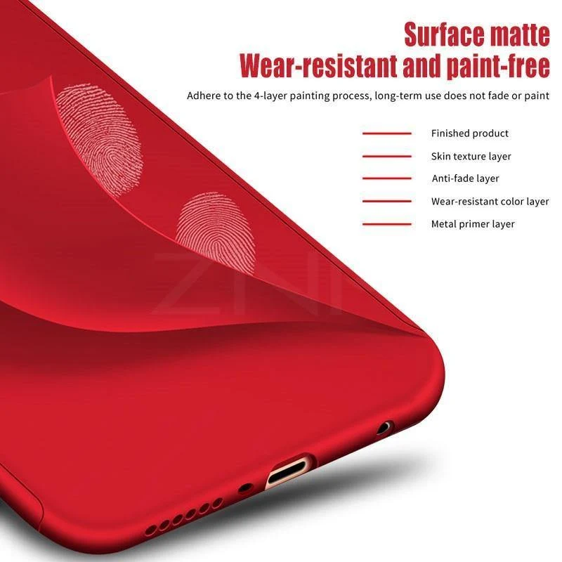 ZNP Luxus 360 Grad Vollschutz-Telefonhülle für Huawei Honor 9 Lite 10 Stoßfeste Hülle für Honor 10 9 Lite Schutz Hard Case