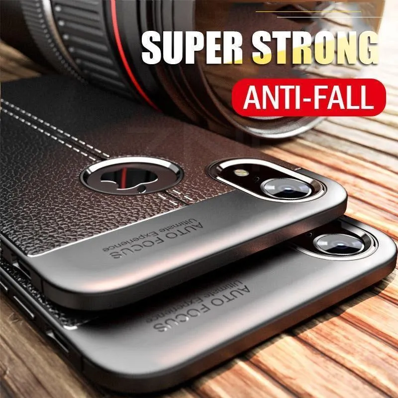 ZNP Luxus Stoßfest Matte Abdeckung Für iPhone 6 7 8 Plus 6s Fall Leder Carbon Faser Leder Für iPhone X XR XS Max Telefon Fall