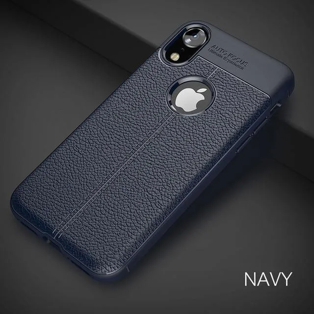 ZNP Luxus Stoßfest Matte Abdeckung Für iPhone 6 7 8 Plus 6s Fall Leder Carbon Faser Leder Für iPhone X XR XS Max Telefon Fall