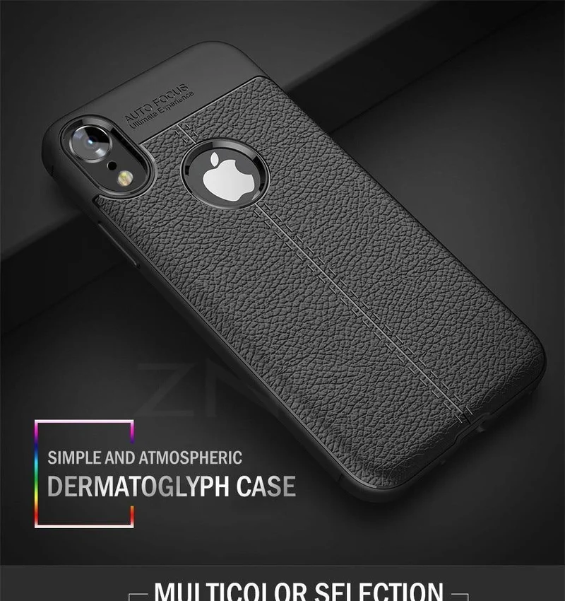 ZNP Luxus Stoßfest Matte Abdeckung Für iPhone 6 7 8 Plus 6s Fall Leder Carbon Faser Leder Für iPhone X XR XS Max Telefon Fall