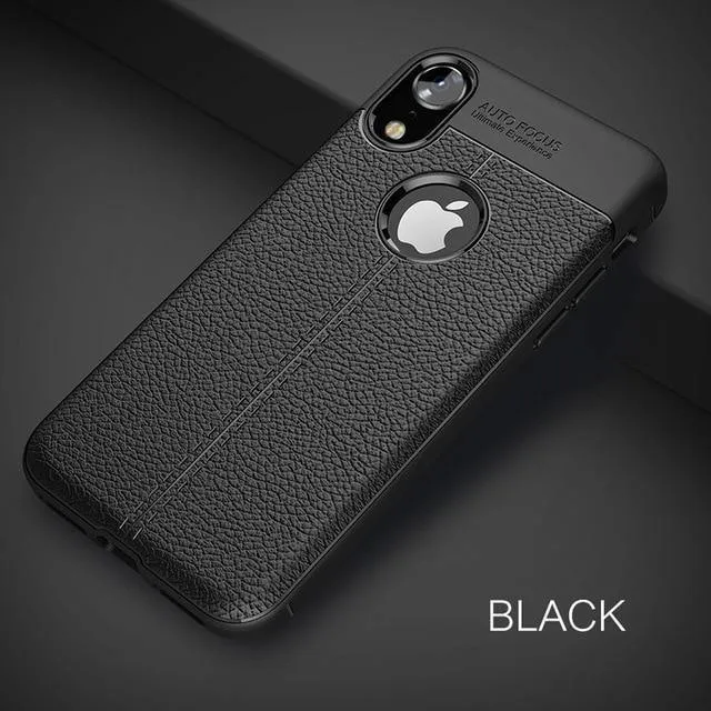 ZNP Luxus Stoßfest Matte Abdeckung Für iPhone 6 7 8 Plus 6s Fall Leder Carbon Faser Leder Für iPhone X XR XS Max Telefon Fall