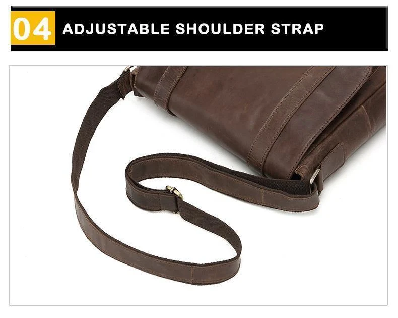 Umhängetasche Männer Echtes Leder männer Schulter Taschen Rindsleder Lässige Umhängetaschen Crazy Horse Männer Tasche für Männliche