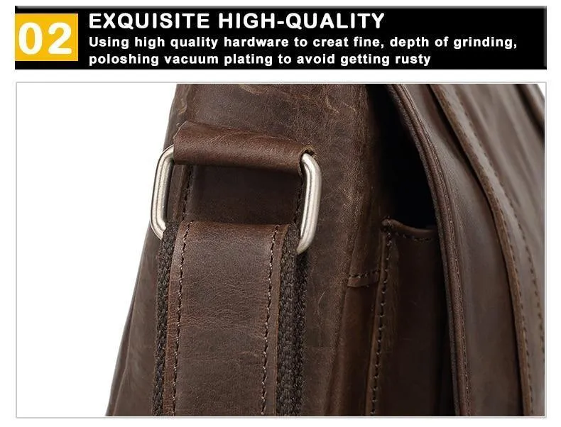Umhängetasche Männer Echtes Leder männer Schulter Taschen Rindsleder Lässige Umhängetaschen Crazy Horse Männer Tasche für Männliche