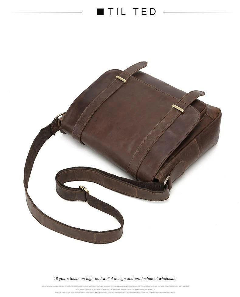 Umhängetasche Männer Echtes Leder männer Schulter Taschen Rindsleder Lässige Umhängetaschen Crazy Horse Männer Tasche für Männliche
