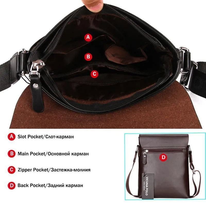 Leder Plaid Muster männer Schulter Taschen Vintage Business Mann Tasche Umhängetasche Für Männer Einfache Casual Messenger Tasche