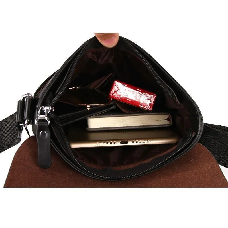 Leder Plaid Muster männer Schulter Taschen Vintage Business Mann Tasche Umhängetasche Für Männer Einfache Casual Messenger Tasche