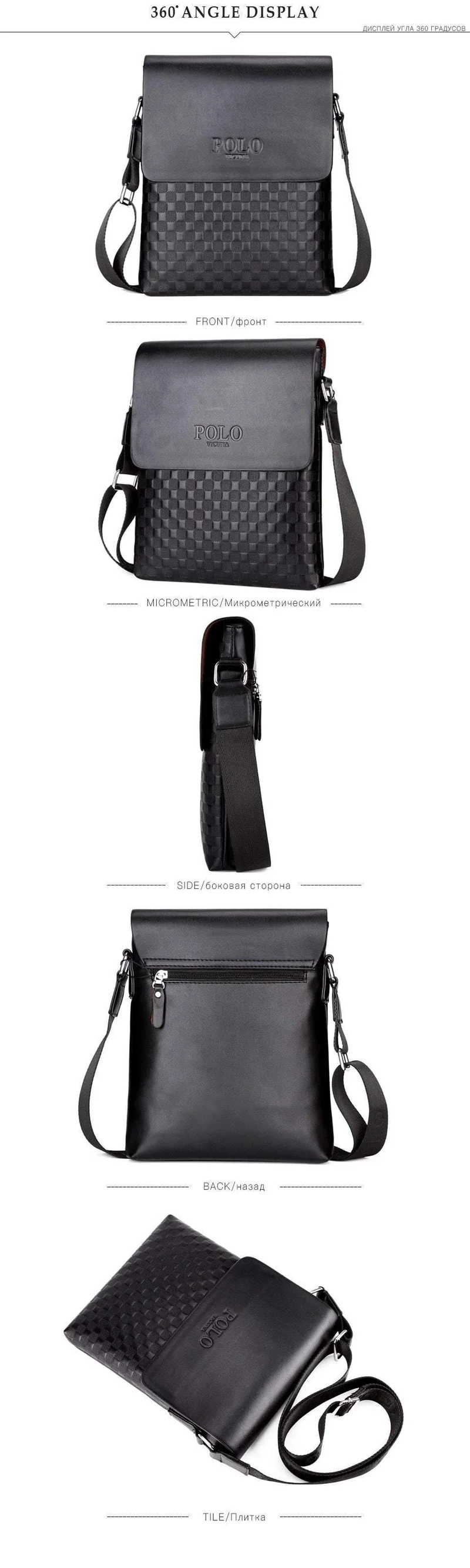 Leder Plaid Muster männer Schulter Taschen Vintage Business Mann Tasche Umhängetasche Für Männer Einfache Casual Messenger Tasche