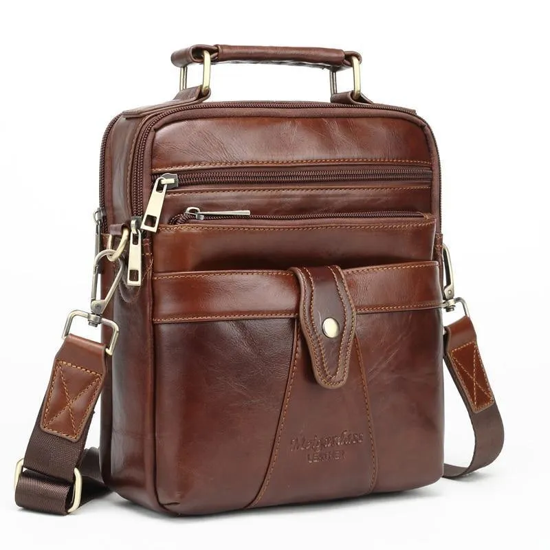 Echtes Leder Messenger Bags für Männer Umhängetasche Business Aktentasche Umhängetasche Herren Totes Geldbörse iPad Handtaschen