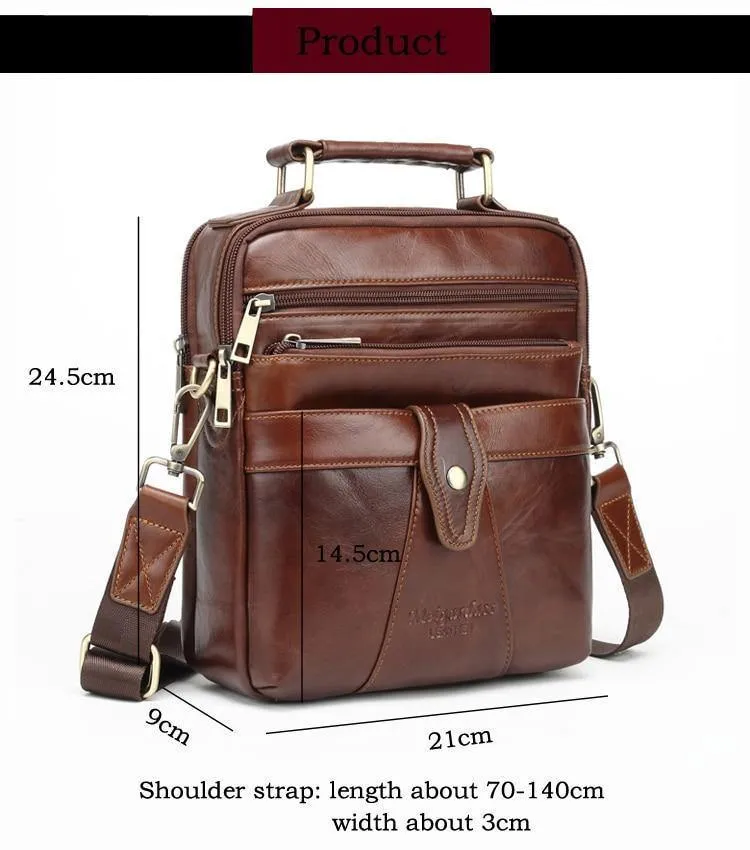 Echtes Leder Messenger Bags für Männer Umhängetasche Business Aktentasche Umhängetasche Herren Totes Geldbörse iPad Handtaschen