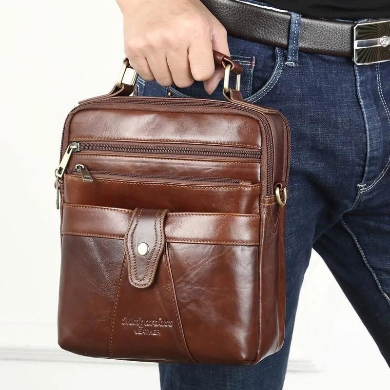 Echtes Leder Messenger Bags für Männer Umhängetasche Business Aktentasche Umhängetasche Herren Totes Geldbörse iPad Handtaschen