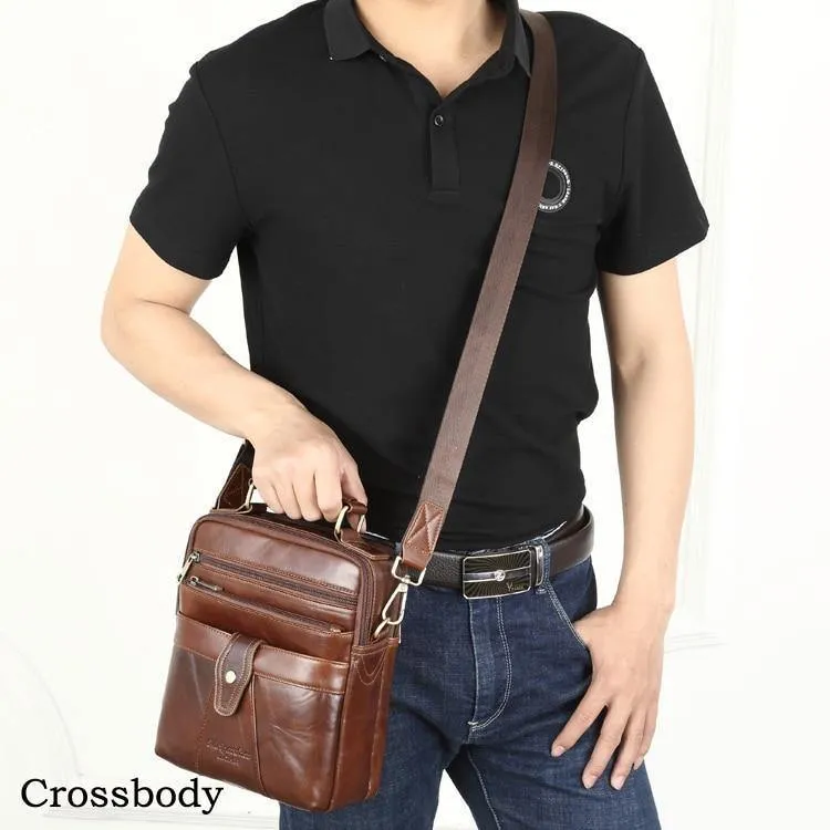Echtes Leder Messenger Bags für Männer Umhängetasche Business Aktentasche Umhängetasche Herren Totes Geldbörse iPad Handtaschen