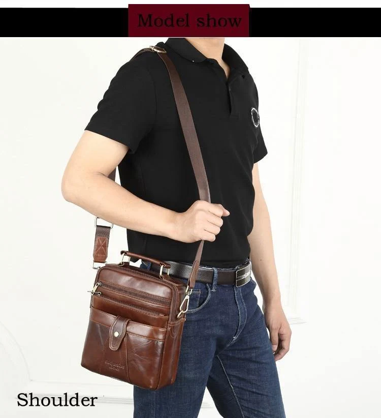 Echtes Leder Messenger Bags für Männer Umhängetasche Business Aktentasche Umhängetasche Herren Totes Geldbörse iPad Handtaschen