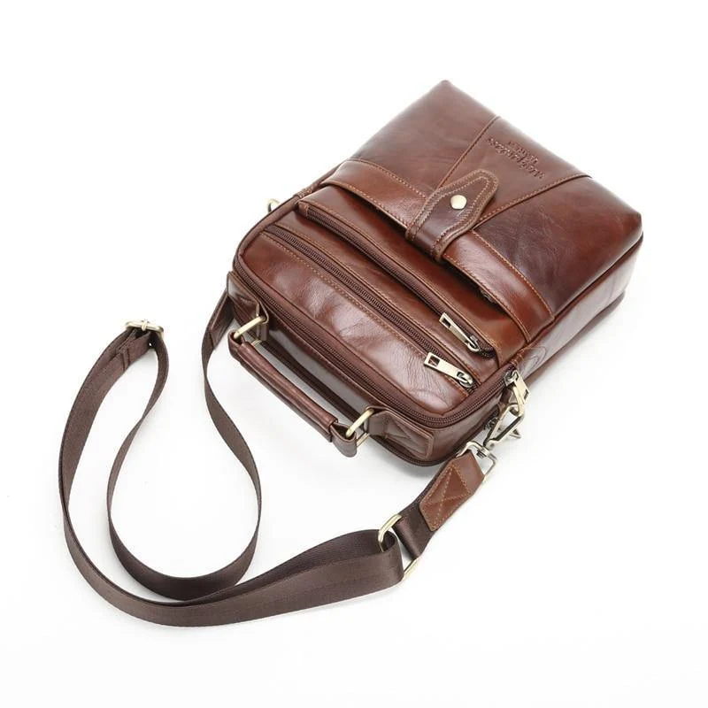 Echtes Leder Messenger Bags für Männer Umhängetasche Business Aktentasche Umhängetasche Herren Totes Geldbörse iPad Handtaschen