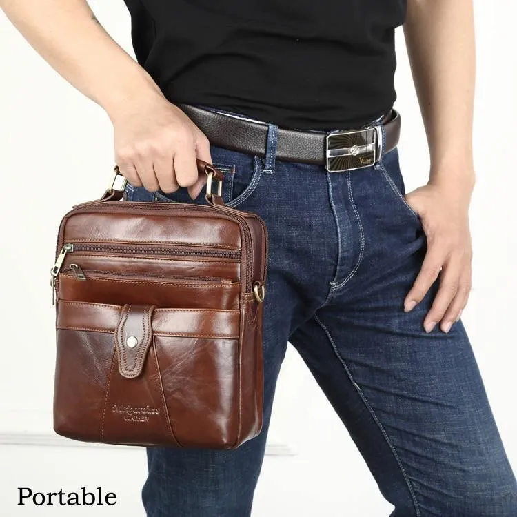 Echtes Leder Messenger Bags für Männer Umhängetasche Business Aktentasche Umhängetasche Herren Totes Geldbörse iPad Handtaschen