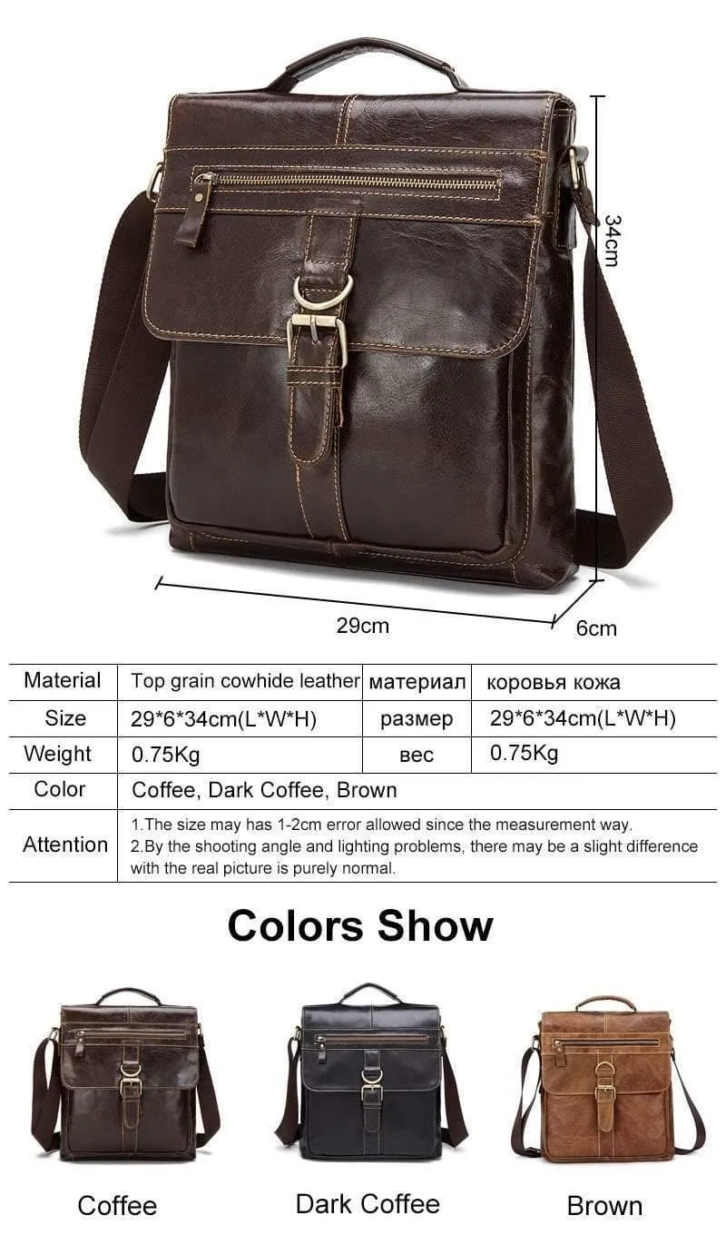 Umhängetasche Herren Leder Umhängetasche Herren Echtes Leder Umhängetaschen für Herren Top-Griff Herrentaschen Haspe Herrenhandtaschen