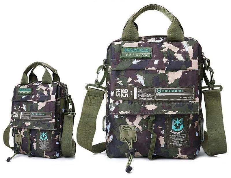 Herrentasche Umhängetasche Männlich Wasserdicht Nylon Camouflage Umhängetasche Über die Schulter Umhängetaschen Handtasche Mini Aktentasche XA99WC