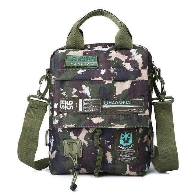 Herrentasche Umhängetasche Männlich Wasserdicht Nylon Camouflage Umhängetasche Über die Schulter Umhängetaschen Handtasche Mini Aktentasche XA99WC