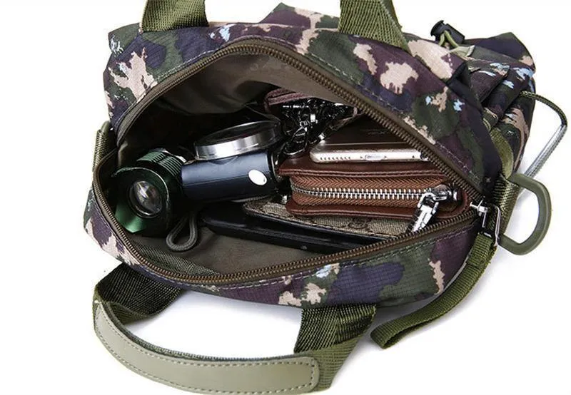 Herrentasche Umhängetasche Männlich Wasserdicht Nylon Camouflage Umhängetasche Über die Schulter Umhängetaschen Handtasche Mini Aktentasche XA99WC