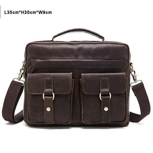 Herrentaschen Echtes Leder Herren Umhängetasche Herren Umhängetasche für Laptop Umhängetaschen für Herren Business Aktentaschen 801