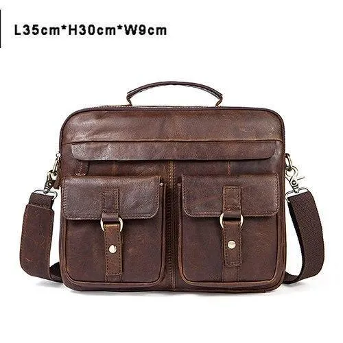 Herrentaschen Echtes Leder Herren Umhängetasche Herren Umhängetasche für Laptop Umhängetaschen für Herren Business Aktentaschen 801
