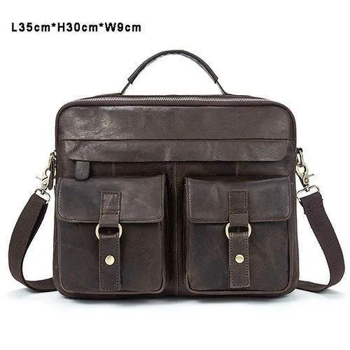 Herrentaschen Echtes Leder Herren Umhängetasche Herren Umhängetasche für Laptop Umhängetaschen für Herren Business Aktentaschen 801