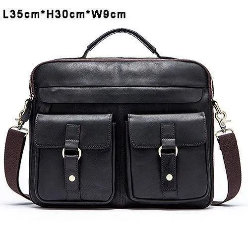 Herrentaschen Echtes Leder Herren Umhängetasche Herren Umhängetasche für Laptop Umhängetaschen für Herren Business Aktentaschen 801