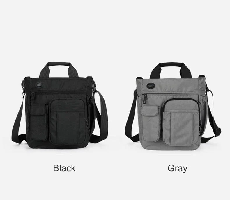 Männer Multifunktionale Schulter Messenger Tasche mit Kopfhörer Loch Wasserdichte Nylon Reise Handtasche Große Kapazität Lagerung Taschen XA11C