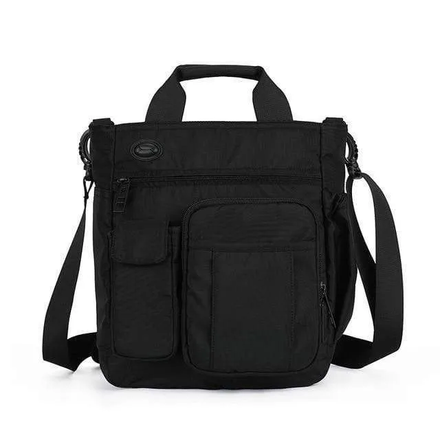 Männer Multifunktionale Schulter Messenger Tasche mit Kopfhörer Loch Wasserdichte Nylon Reise Handtasche Große Kapazität Lagerung Taschen XA11C