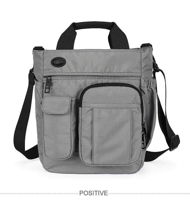 Männer Multifunktionale Schulter Messenger Tasche mit Kopfhörer Loch Wasserdichte Nylon Reise Handtasche Große Kapazität Lagerung Taschen XA11C