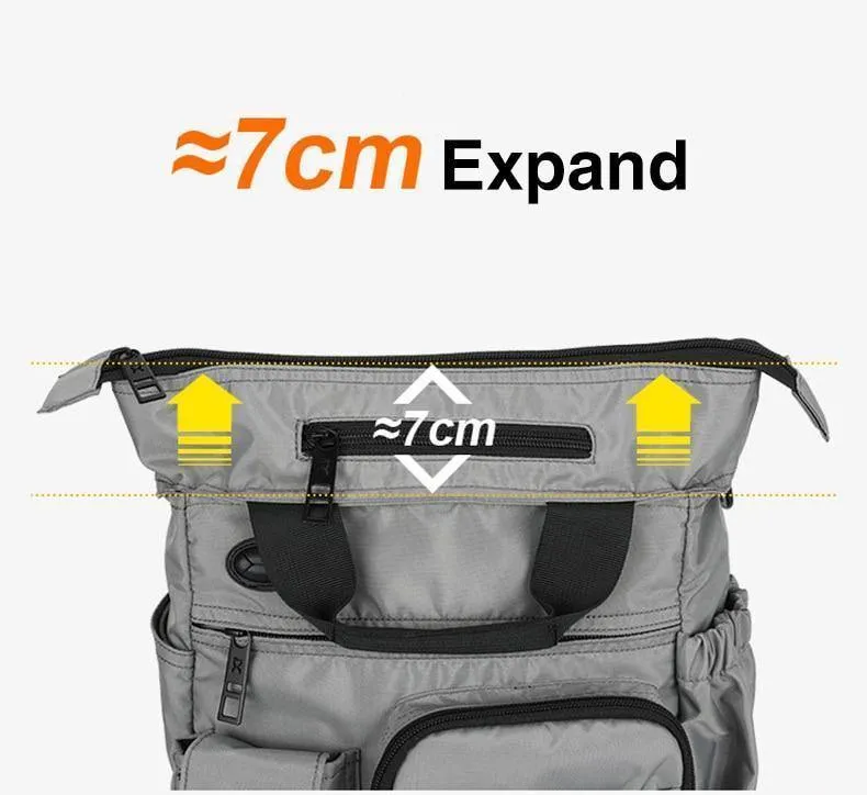Männer Multifunktionale Schulter Messenger Tasche mit Kopfhörer Loch Wasserdichte Nylon Reise Handtasche Große Kapazität Lagerung Taschen XA11C