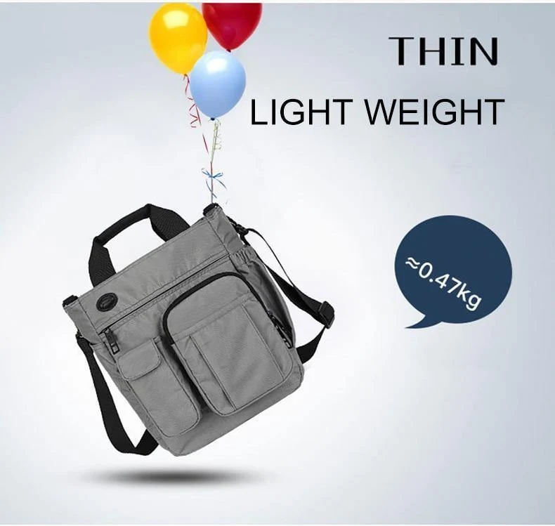 Männer Multifunktionale Schulter Messenger Tasche mit Kopfhörer Loch Wasserdichte Nylon Reise Handtasche Große Kapazität Lagerung Taschen XA11C