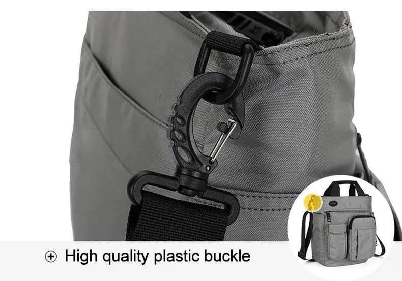 Männer Multifunktionale Schulter Messenger Tasche mit Kopfhörer Loch Wasserdichte Nylon Reise Handtasche Große Kapazität Lagerung Taschen XA11C
