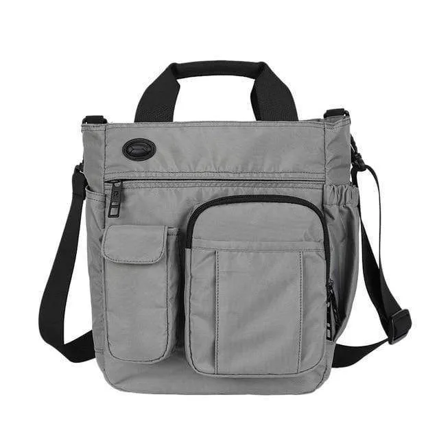 Männer Multifunktionale Schulter Messenger Tasche mit Kopfhörer Loch Wasserdichte Nylon Reise Handtasche Große Kapazität Lagerung Taschen XA11C