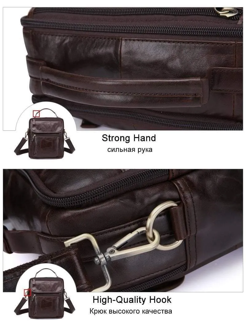 Herren Umhängetasche Herren Echtleder Casual Herren Umhängetaschen Ledertasche für Herren Messenger Leder Herrentaschen 8870