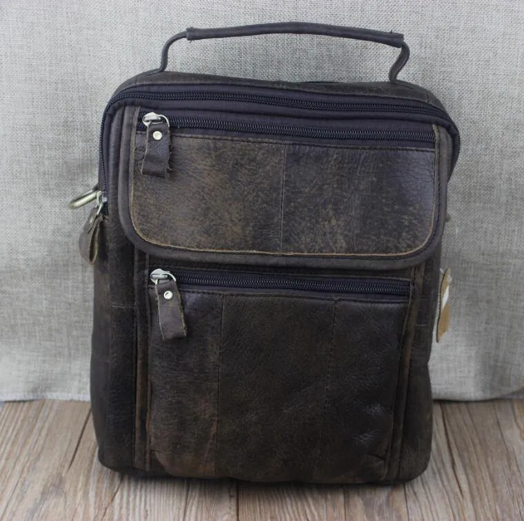 Herren Umhängetasche Herren Echtleder Casual Herren Umhängetaschen Ledertasche für Herren Messenger Leder Herrentaschen 8870