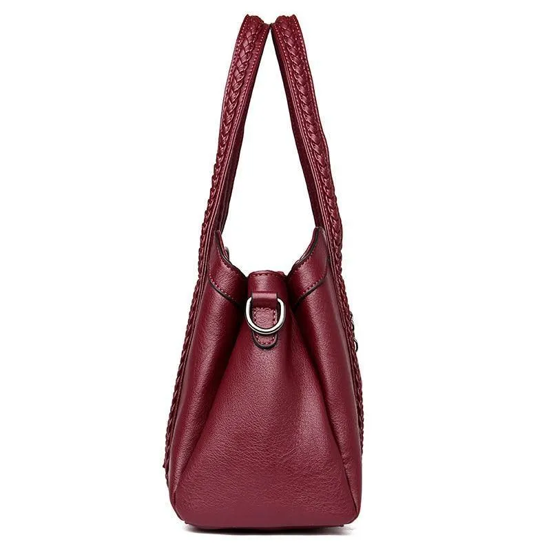 Damen Handtasche aus echtem Leder Tragetaschen Quaste Luxus Damen Schultertaschen Damen Lederhandtaschen Damen Mode Taschen 2018
