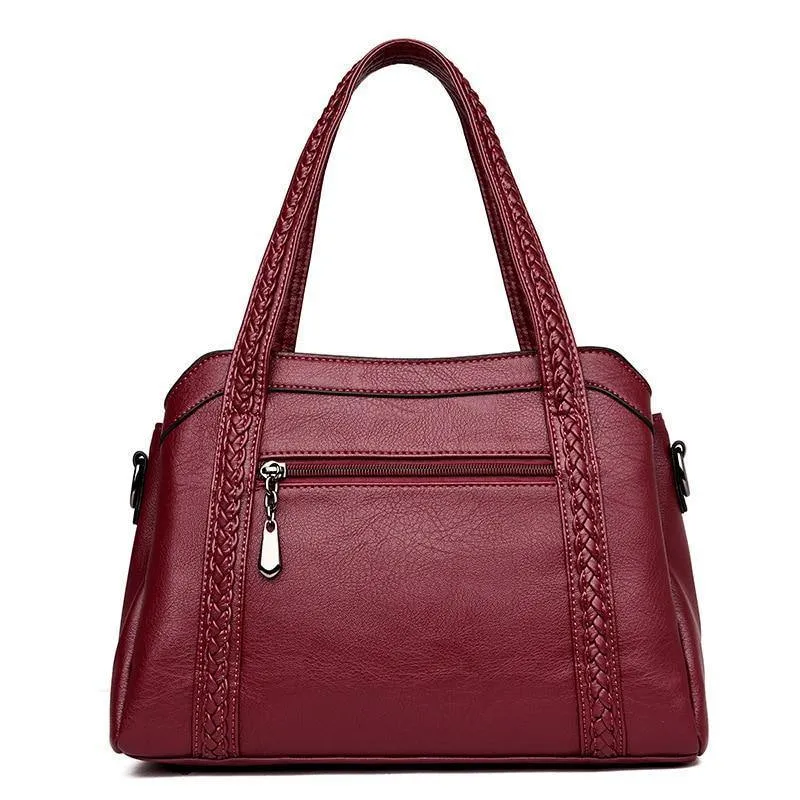 Damen Handtasche aus echtem Leder Tragetaschen Quaste Luxus Damen Schultertaschen Damen Lederhandtaschen Damen Mode Taschen 2018
