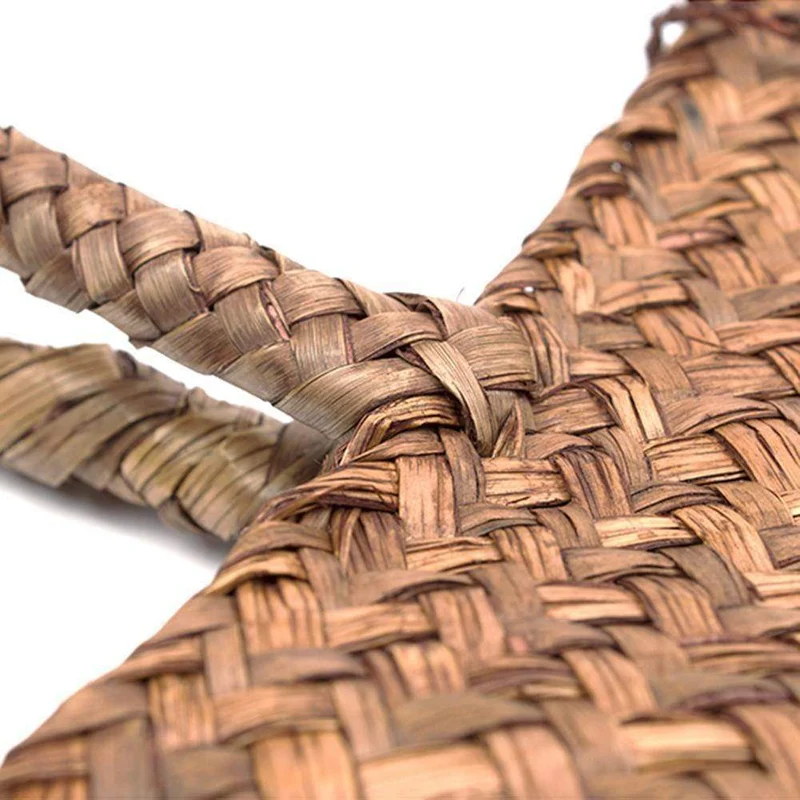 Rattan stroh tasche blumenkorb lagerung tote weiblichen taschen reisehandtasche einkaufen geflochtene handtasche für frauen mädchen