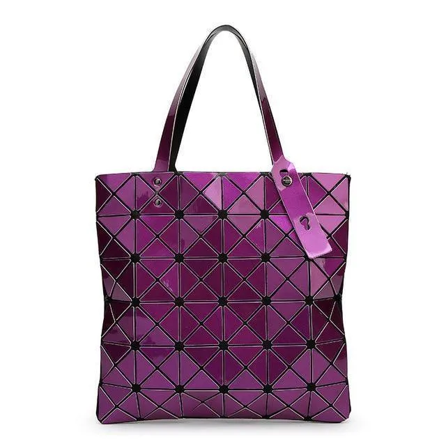 Handtasche Weiblich Gefaltet Damen Geometrische Plaid Tasche Mode Lässig Tote Frauen Handtasche Mochila Schultertasche