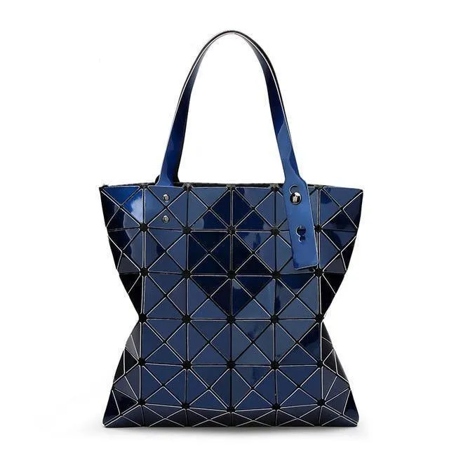 Handtasche Weiblich Gefaltet Damen Geometrische Plaid Tasche Mode Lässig Tote Frauen Handtasche Mochila Schultertasche