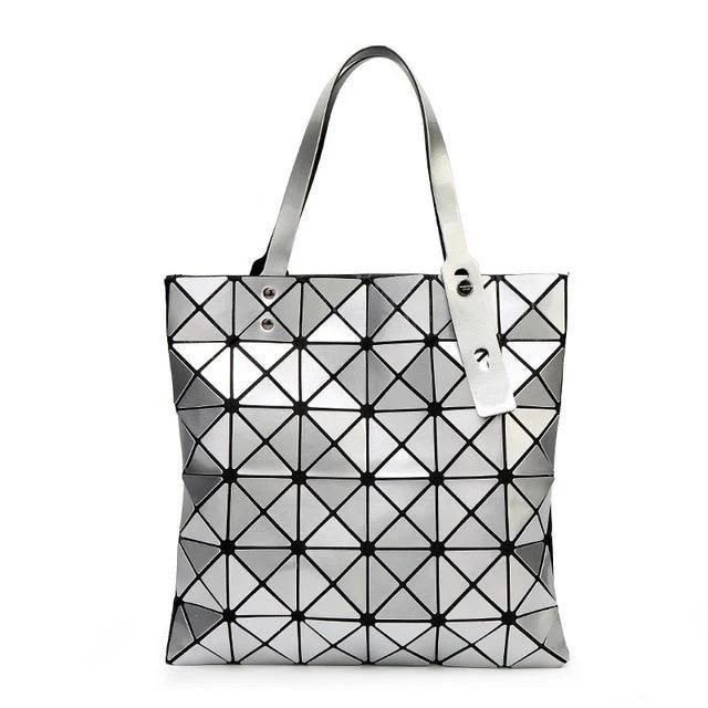 Handtasche Weiblich Gefaltet Damen Geometrische Plaid Tasche Mode Lässig Tote Frauen Handtasche Mochila Schultertasche