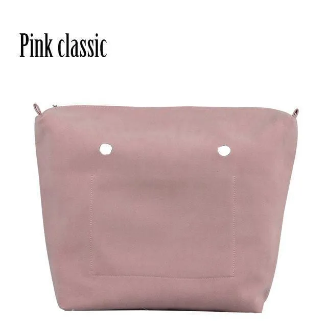 PU Nubukleder Wasserdichtes Innenfutter Reißverschlusstasche für Obag Classic Mini Futter Einsatz für O BAG