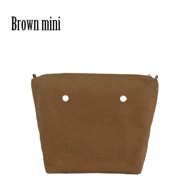 PU Nubukleder Wasserdichtes Innenfutter Reißverschlusstasche für Obag Classic Mini Futter Einsatz für O BAG