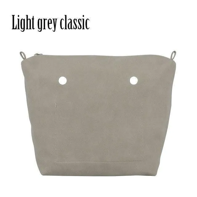PU Nubukleder Wasserdichtes Innenfutter Reißverschlusstasche für Obag Classic Mini Futter Einsatz für O BAG
