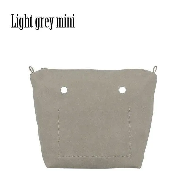 PU Nubukleder Wasserdichtes Innenfutter Reißverschlusstasche für Obag Classic Mini Futter Einsatz für O BAG