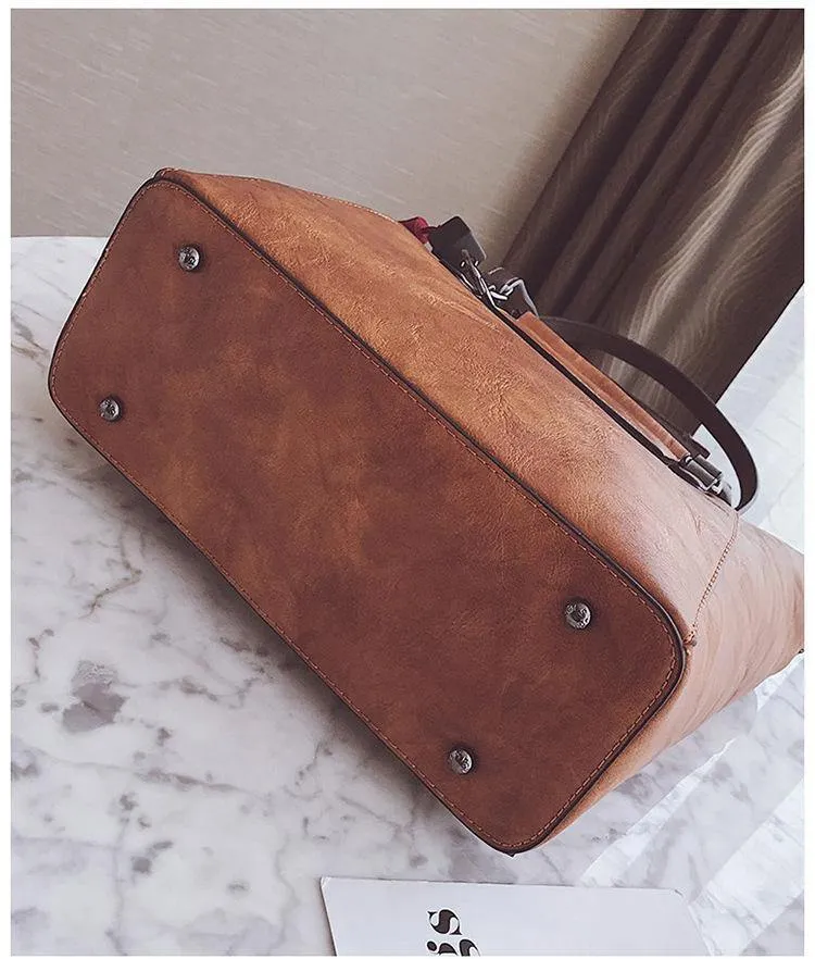 Lederhandtaschen Design schwarz lässig Tote große Reise Damen Umhängetaschen Messenger Bag J09PT02