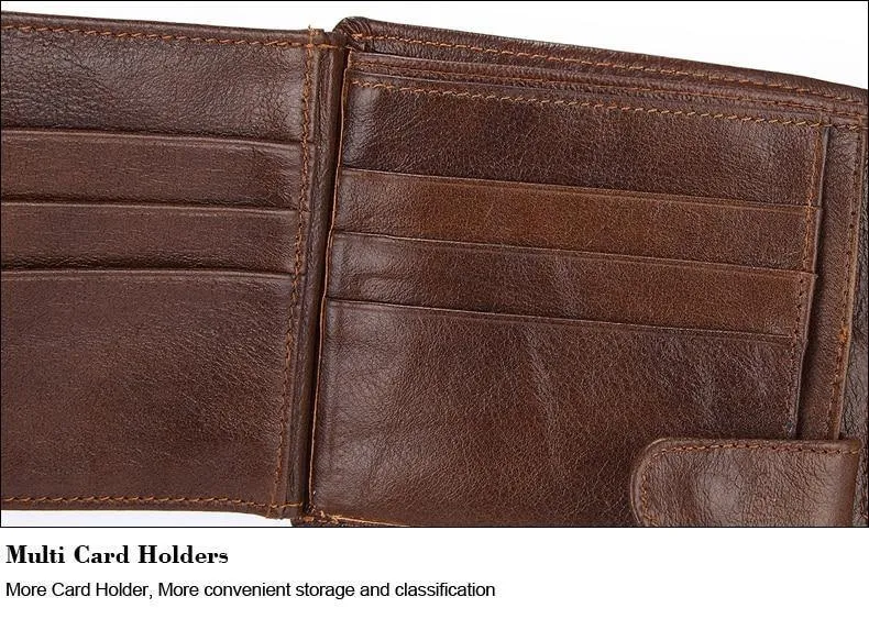 Männer Brieftasche Aus Echtem Leder Kurze Geldbörse Mode Haspe Brieftasche Für Männliche Portomonee mit Karte Halter Foto Halter