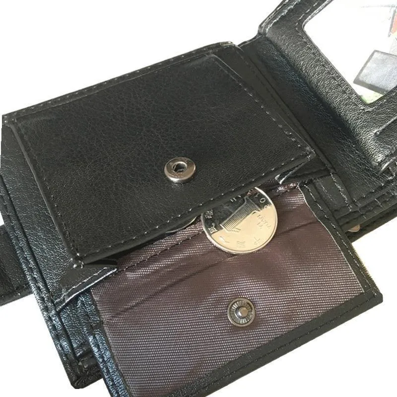 Münztüte PU-Leder Geldbörse männliche Geldbörse Clutch Bag, Herren Geldbörse Geldbörse männliche Kartenhalter kurze Männer Brieftaschen