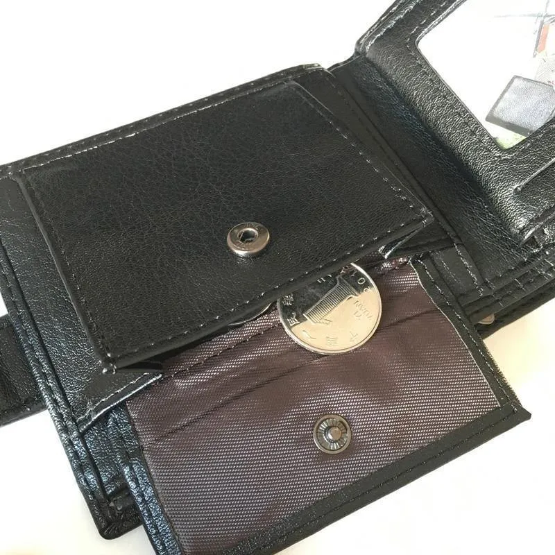 Münztüte PU-Leder Geldbörse männliche Geldbörse Clutch Bag, Herren Geldbörse Geldbörse männliche Kartenhalter kurze Männer Brieftaschen